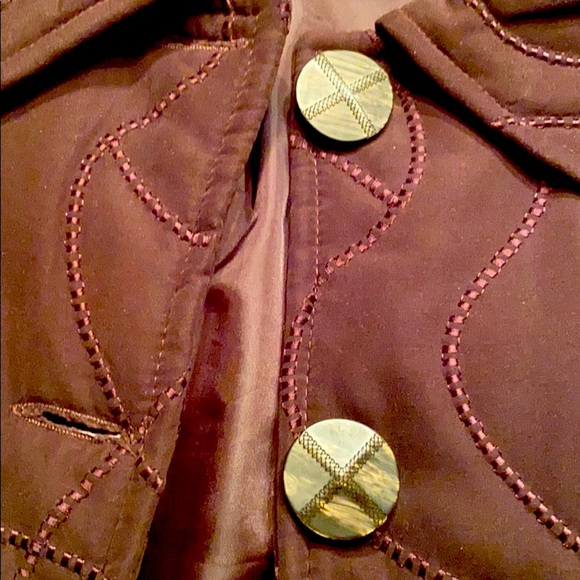 FINAL PRICE ⭐️ALPS beautiful embroidered chocolate  jacket (scarf not included) - Picture 12 of 14